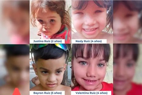 Cuatro hermanitos de 2, 4 y 5 años se encuentran desaparecidos desde el martes 17 de marzo en la ciudad santafesina de San Lorenzo. Cuatro hermanitos de 2, 4 y 5 años se encuentran desaparecidos desde el martes 17 de marzo en la ciudad santafesina de San Lorenzo.