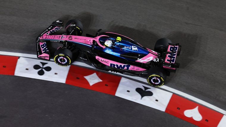 Franco Colapinto finalizó 16° en la FP3 del Gran Premio de Las Vegas. Foto: @F1