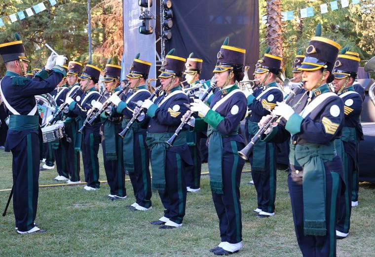 La banda militar, presente en el homenaje Foto: Prensa Luján de Cuyo