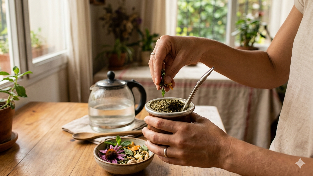 Ni jengibre ni limón: las 3 hierbas que podés sumar al mate para reforzar las defensas en otoño