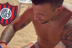 El mediocampista de 37 años, que había sido presentado hace apenas tres semanas como refuerzo de Unión Española de Chile, se ofreció para jugar gratis en San Lorenzo. Foto: captura de video.&nbsp;