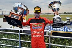Diego Ciantini, en el podio platense. Foto: Campeones