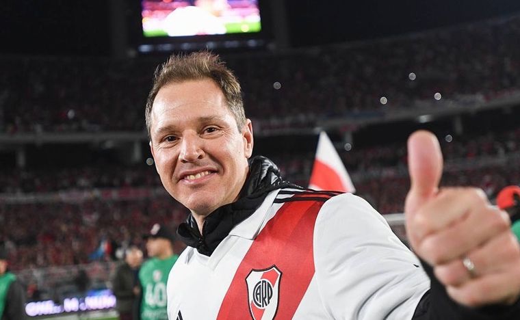 Jorge Brito celebró el triunfo de River. Foto: Jorge Brito Instagram
