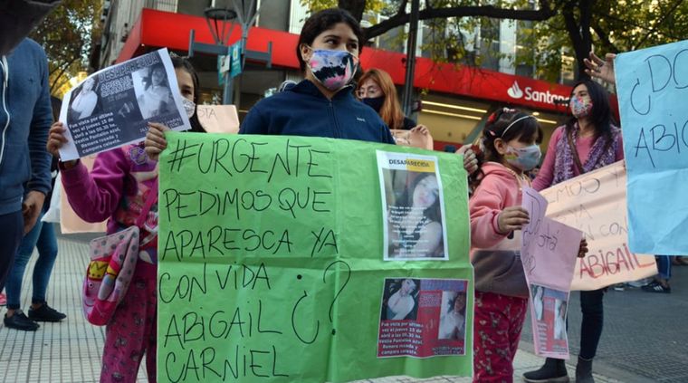 Esta tarde se llevará a cabo una nueva marcha pidiendo justicia por Abigail Carniel. Foto: Gentileza Joaco Robert