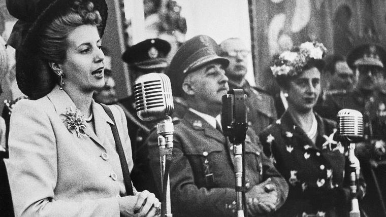 La propaganda franquista presentó la visita de Eva Perón a España como prueba de que Franco contaba con apoyos internacionales.