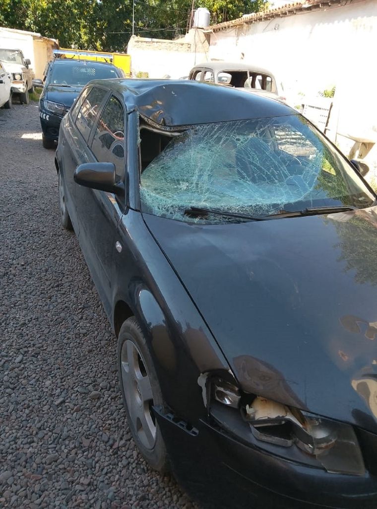 Así está el Audi del detenido. Foto: gentileza.