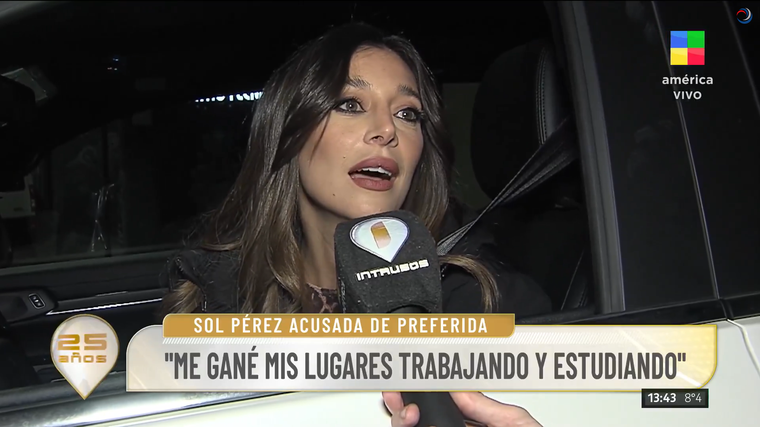Sol Pérez contundente. Foto: captura de pantalla TV/ América. Sol Pérez contundente. Foto: captura de pantalla TV/ América.
