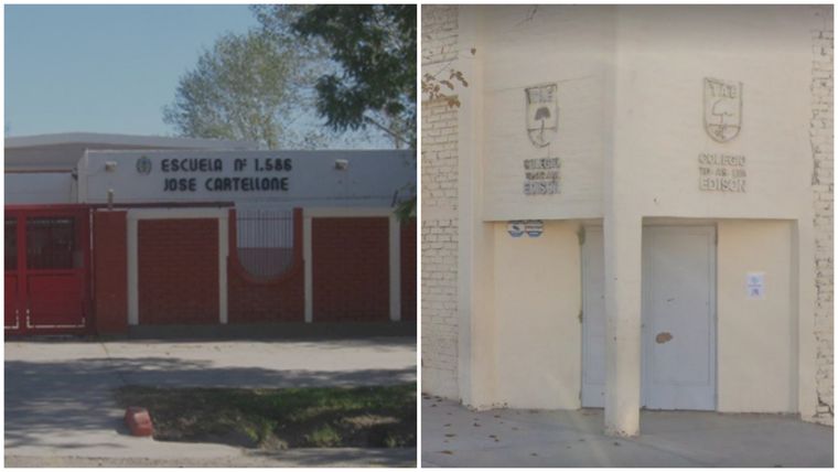Los establecimientos donde asisten los niños cuyos padres denunciaron los hechos. Foto: Google Maps.