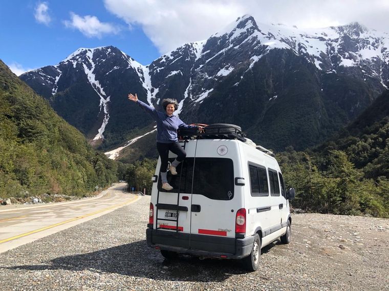 Nany Álvarez recorre las rutas argentinas en su motorhome Foto: Gentileza Nany Álvarez