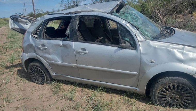 El vuelco ocurrió en el kilómetro 759 de la ruta 188 Foto: Prensa Seguridad