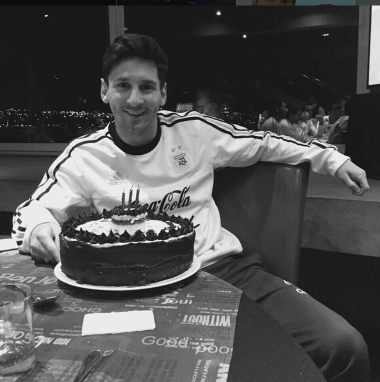 El cumpleaños de Lionel Messi, en 2015.