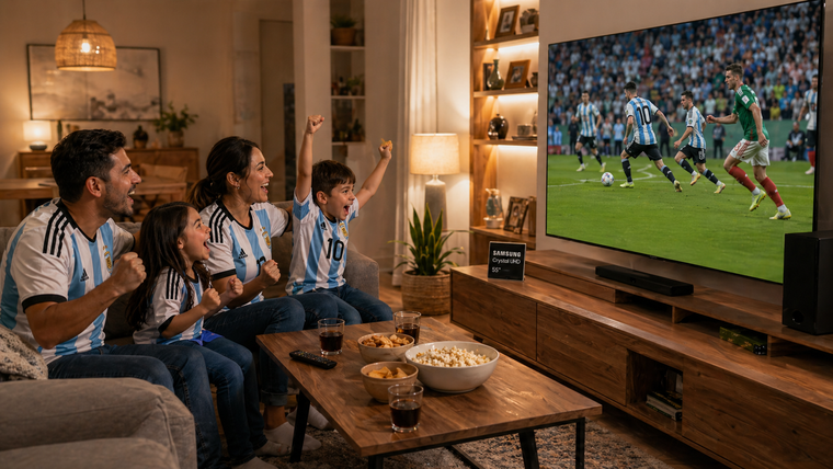El modelo de Samsung suma Wi-Fi, Bluetooth, tres puertos HDMI, USB y conexión de red. El modelo de Samsung suma Wi-Fi, Bluetooth, tres puertos HDMI, USB y conexión de red.
