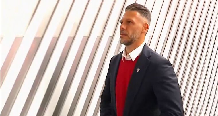 Demichelis, al momento de los silbidos. Foto: Captura