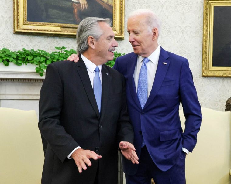 Alberto Fernández y Joe Biden Foto: Noticias Argentinas