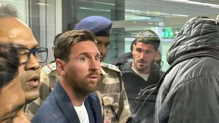 Messi, impactado por la multitud que lo recibió en India.&nbsp;
