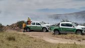 El incendio iniciado el sábado volvió a intensificarse por las ráfagas. Desde el manejo del fuego aclaran que está contenido y que no hubo daños rurales. El incendio iniciado el sábado volvió a intensificarse por las ráfagas. Desde el manejo del fuego aclaran que está contenido y que no hubo daños rurales.