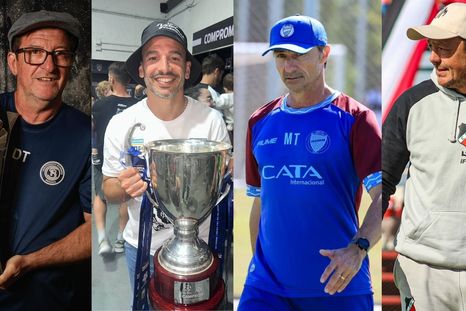 Berti, Broggi, Toedtli y Matteo, los 4 DTs de los equipos mendocinos. Berti, Broggi, Toedtli y Matteo, los 4 DTs de los equipos mendocinos.