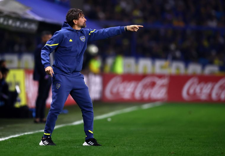Diego Martínez celebró el triunfo de Boca. Foto: FotoBaires.