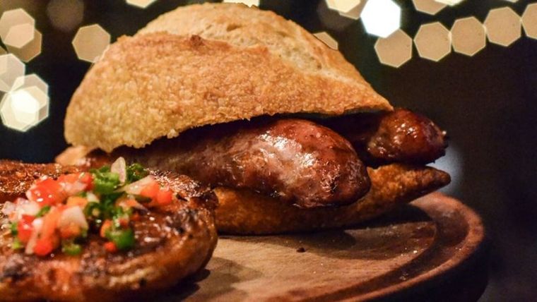 Un choripán increíble.