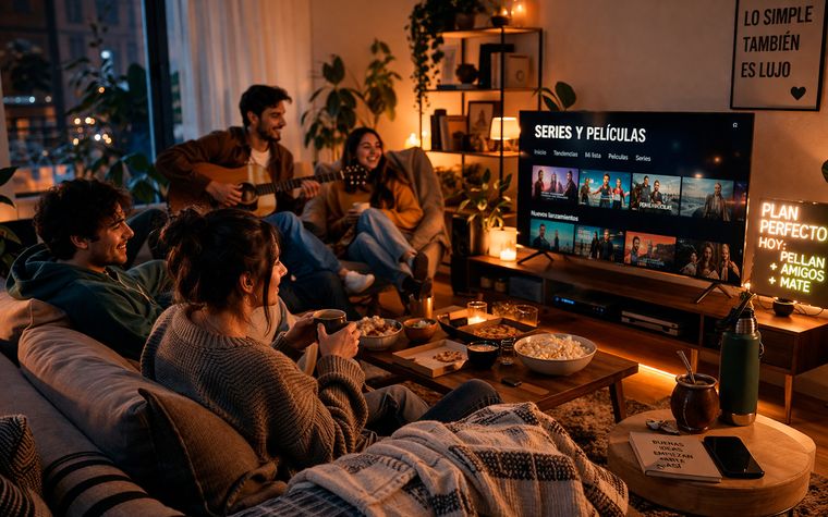 La tecnología como estilo de vida, en este caso, con videos de Youtube y de otras redes sociales Foto: imagen generada con AI.