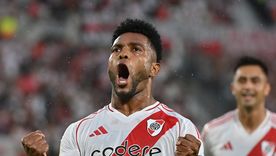 El 1 de enero de 2026, Miguel Ángel Borja quedará con el pase en su poder. Foto: River Plate El 1 de enero de 2026, Miguel Ángel Borja quedará con el pase en su poder. Foto: River Plate