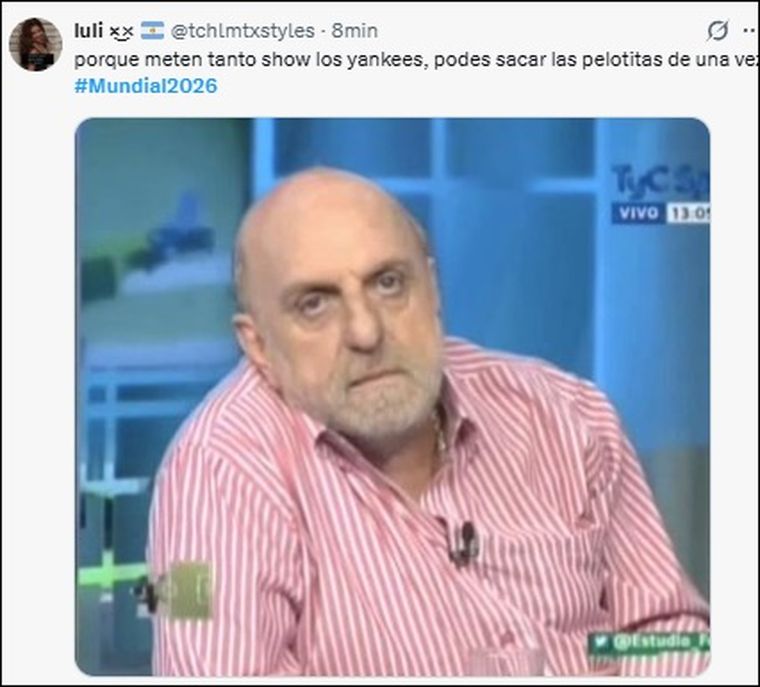 Las redes se llenaron de memes durante el sorteo del Mundial 2026. Las redes se llenaron de memes durante el sorteo del Mundial 2026.