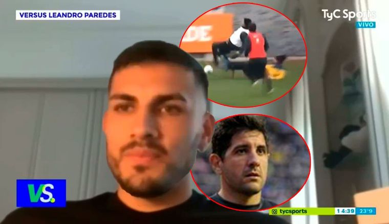 Paredes recordó la lesión que le provocó Orión en una práctica de Boca.