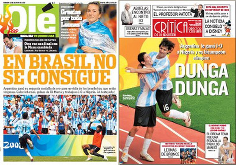 Olé y Crítica gastaron a los brasileños. Foto: WEB