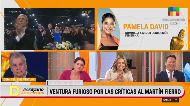 Luis Ventura estalló tras las críticas a las nominaciones de los Martín Fierro. Foto: captura de video/ América TV. Luis Ventura estalló tras las críticas a las nominaciones de los Martín Fierro. Foto: captura de video/ América TV.