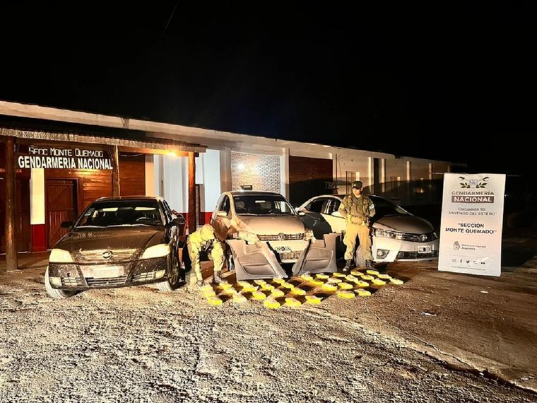 Gendarmería incautó 37 kilos de cocaína Foto: NA