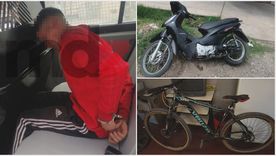 El mayor de los hermanos detenidos este viernes en Las Heras por el robo de una moto y una bicicleta. El mayor de los hermanos detenidos este viernes en Las Heras por el robo de una moto y una bicicleta.