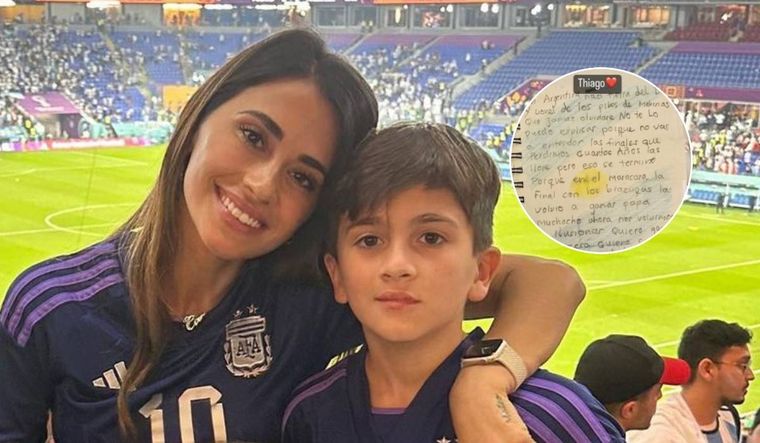 Thiago Messi describió en una carta el sentimiento de todos los argentinos y una conocida letra.