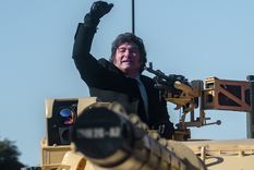 Javier Milei, en los festejos del Día de la Independencia del año pasado. Foto: DPA