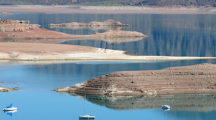 Potrerilos regula el agua del Río Mendoza. Este año habrá menos recursos y se pronosticó el regreso de la sequía.&nbsp;