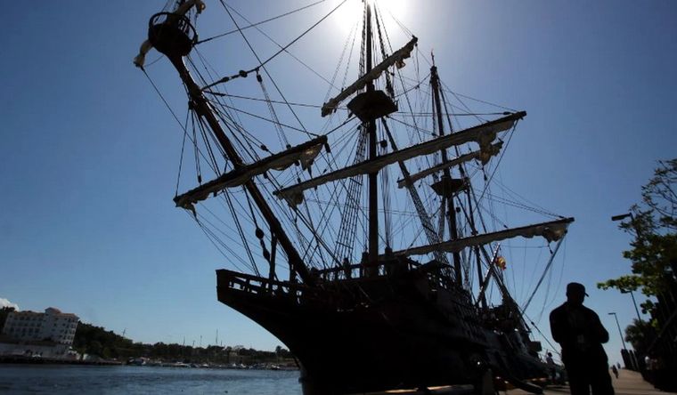 Galeón español La Pepa, reproducción de un galeón español del siglo XVII. Foto: Efe.