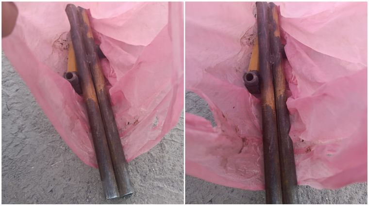 El arma tumbera que fue incautada en medio del operativo por el asesinato en Las Heras.&nbsp;