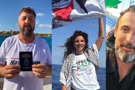 Los tres argentinos que fueron deportados por Israel.