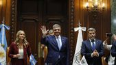 Clara Muzzio, Jorge Macri y Matías López en la apertura de sesiones ordinarias de la Legislatura porteña. Clara Muzzio, Jorge Macri y Matías López en la apertura de sesiones ordinarias de la Legislatura porteña.