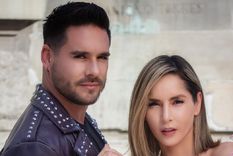 Carmen Villalobos junto a su esposo Sebastián Caicedo