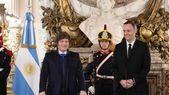 Javier Milei y Manuel Adorni en Casa Rosada