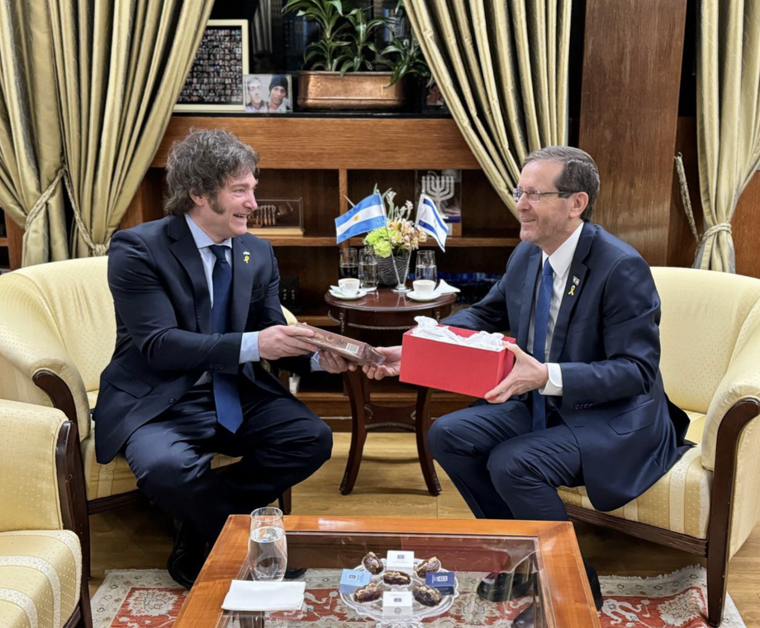 Milei se reunió con Herzog Foto: Oficina del Presidente