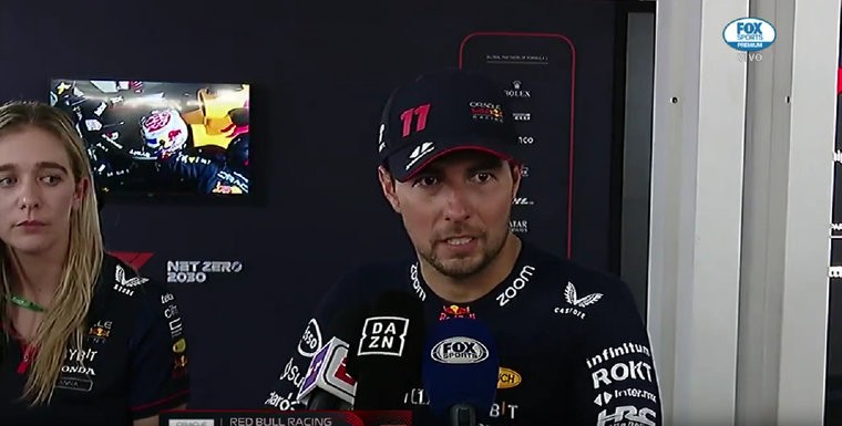 Checo Pérez fue brutalmente honesto tras conseguir el segundo puesto en Monza Foto: Fox Sports