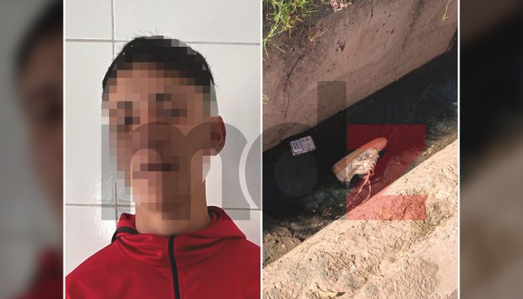 El malviviente de 18 años que fue detenido por un robo en una casa de Maipú. (Se pixela el rostro porque puede pasar a rueda de personas)