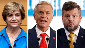 Evelyn Matthei, José Antonio Kast y Johannes Kaiser son los aspirantes de derecha en las elecciones chilenas del 16 de noviembre. Evelyn Matthei, José Antonio Kast y Johannes Kaiser son los aspirantes de derecha en las elecciones chilenas del 16 de noviembre.