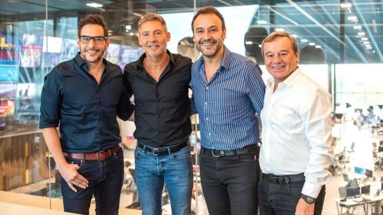 Rodrigo Lussich, Adrián Suar, Adrián Pallares y Pablo Codevilla