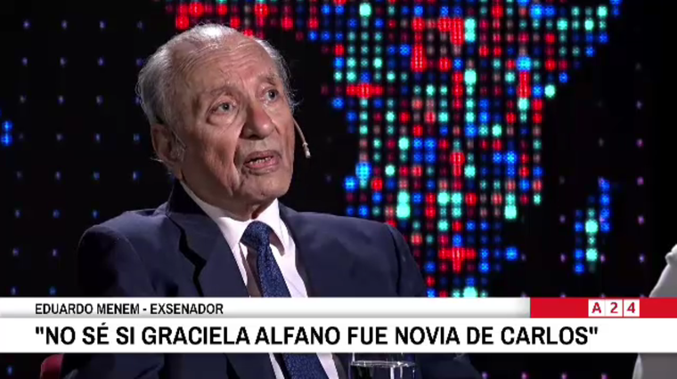 Eduardo Menem habló de su hermano y sus vínculos con Graciela Alfano y Javier Milei.&nbsp;