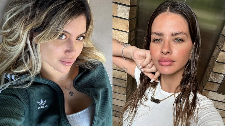 La China Suárez, ¿cerca de las hijas de Wanda Nara? Foto: Instagram @wanda_nara, @sangrejaponesa