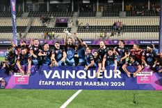 Dos jugadores argentinos se lucieron en el Supersevens francés. Foto: TW/ UBBrugby