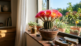 El cactus puede florecer. Fuente: IA Gemini. El cactus puede florecer. Fuente: IA Gemini.