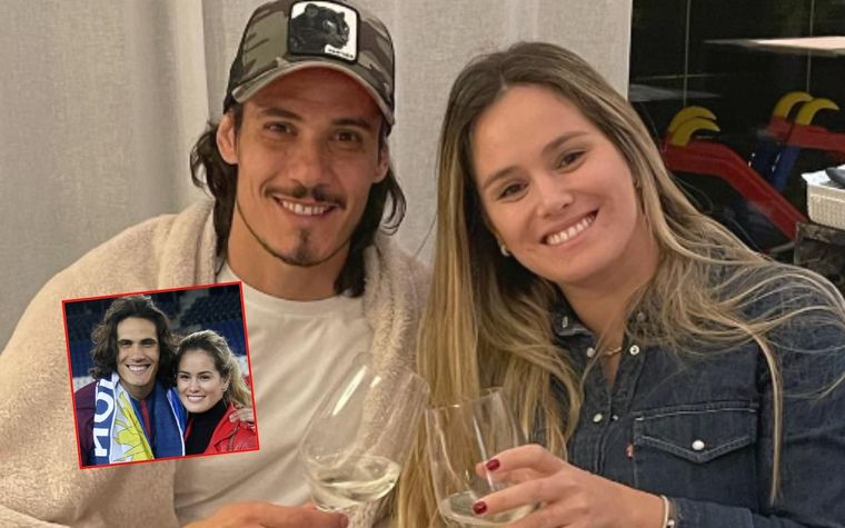 Enamorados Edinson Cavani y Joceyn Burgadt formaron una familia. Foto: Instagram Edinson Cavani.